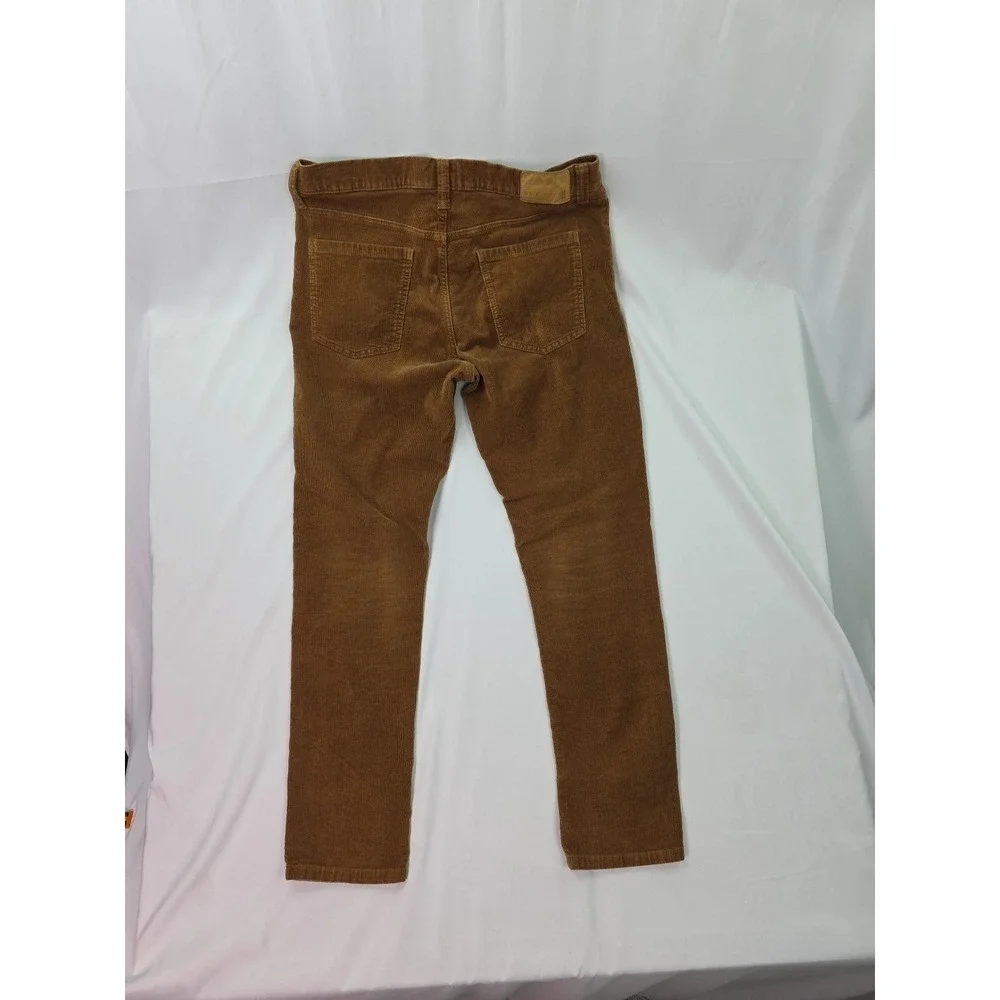 Mutual Weave Mens Slim Fit Brown‎ Corduroy Pants Size 34x32